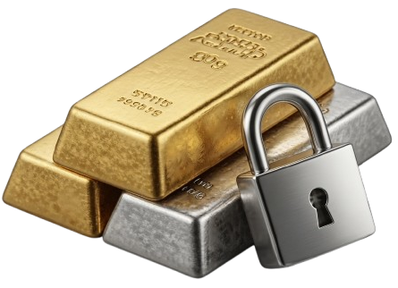 Gold and silver bars